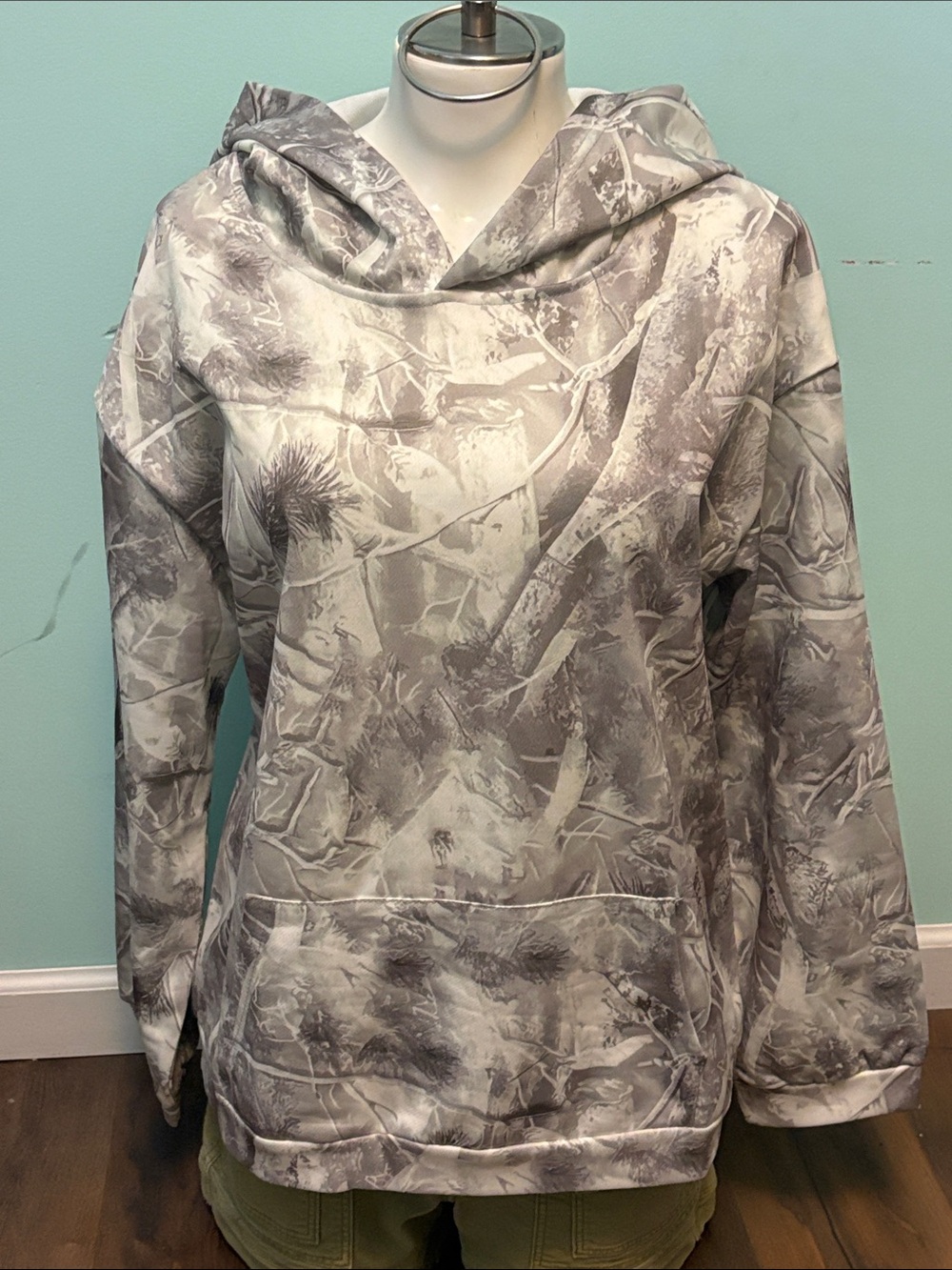 Gray White Camo Hoodie